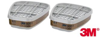 3M™ 6051 A1 filter za plinove i pare, pakiranje od 2 komada