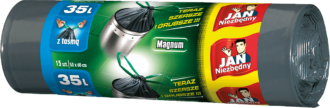 Vreće za otpad od 35 litara, 15 kom, s vrpcom