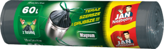 Vreće za otpad od 60 litara, 10 kom, s vrpcom
