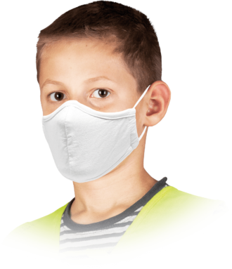 Dječje higijenske pamučne troslojne maske SAFER WHITE, 10 komada