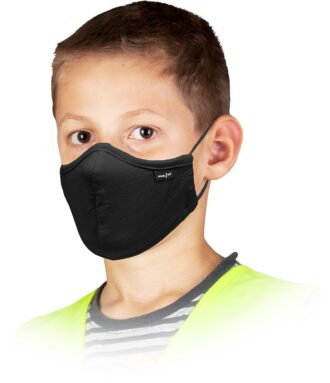 Dječje higijenske pamučne troslojne maske SAFER BLACK, 10 komada