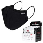 Muška higijenska pamučna maska, 3 sloja, SAFER BLACK MAXI