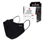 3-lagige Baumwoll-Hygienemaske für Damen SAFER BLACK MIDI