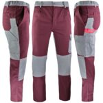 Radne hlače do struka DELUX BURGUNDY