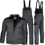 Radni komplet s tregerima PRO GREY