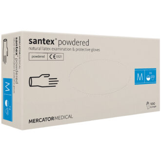 MERCATOR Santex® dijagnostičke lateksne rukavice, 100 komada, pudrane i teksturirane
