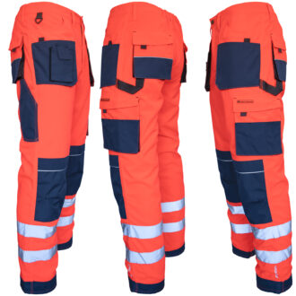 PROFI HIVIS NAVY RED reflektirajuće radne hlače