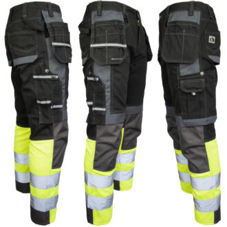 HAYER BLACK HIVIS pamučne reflektirajuće hlače