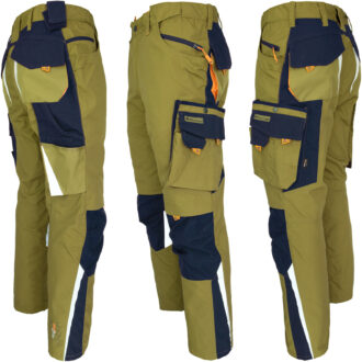 NEWAGE KHAKI NAVY radne hlače do struka