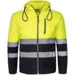 HIVIS HOOD BLACK reflektirajuća flis dukserica s kapuljačom