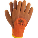 Uronjene zimske radne rukavice TASMAN WIN ORANGE