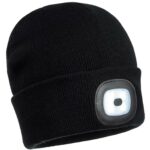 SHINE BLACK zimska kapa s LED lampom