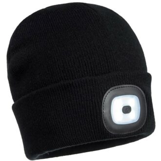 SHINE BLACK zimska kapa s LED lampom