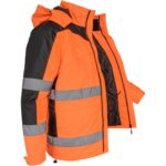 Reflektirajuća izolirana radna jakna s kapuljačom TORTON ORANGE