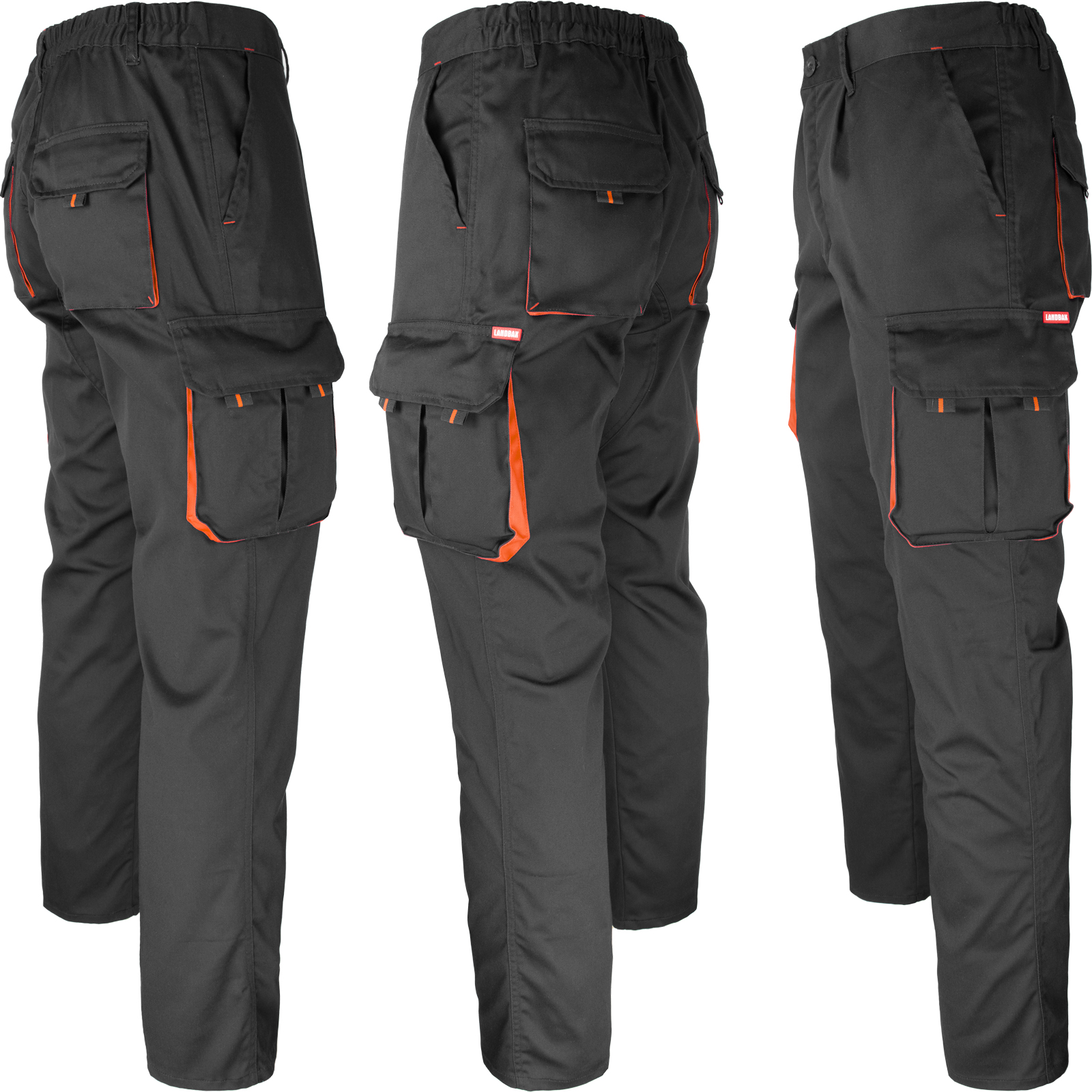Radne hlače s elastanom MANNLAND BLACK Radne hlače s elastanom MANNLAND BLACK