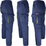 Radne hlače s elastanom MANNLAND NAVY YELLOW