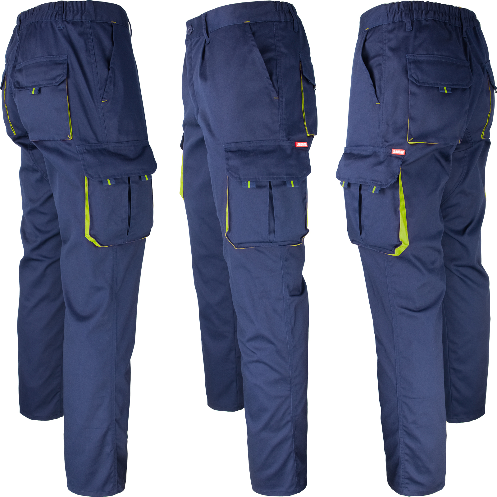 Radne hlače s elastanom MANNLAND NAVY YELLOW Radne hlače s elastanom MANNLAND NAVY YELLOW