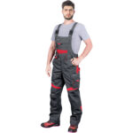 TANZO CHARCOAL radne hlače s tregerima