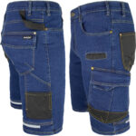 Radne traper kratke hlače rastezljive JEANS STRETCH BLUE
