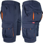 Radne kratke hlače s elastanom MANNLAND NAVY ORANGE