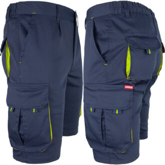 Radne kratke hlače s elastanom MANNLAND NAVY YELLOW