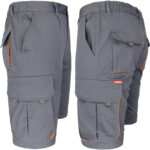 Radne kratke hlače s elastanom MANNLAND GREY ORANGE