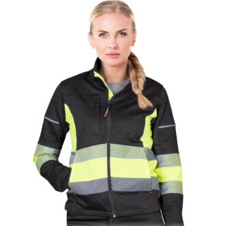 FRAULAND HIVIS BLACK ženska rastezljiva radna jakna