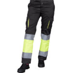 FRAULAND HIVIS BLACK ženske reflektirajuće hlače s elastanom