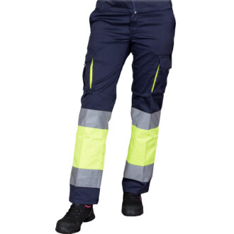 FRAULAND HIVIS NAVY ženske reflektirajuće hlače s elastanom