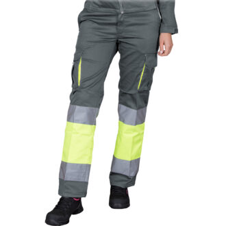 FRAULAND HIVIS GREY ženske reflektirajuće hlače s elastanom