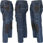 Radne rastezljive traper hlače JEANS WORK BLUE