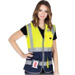 LADY DUO GELB ženski reflektirajući prsluk s patentnim zatvaračem