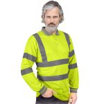 FLUO GELB reflektirajuća radna polo majica dugih rukava