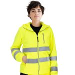 Ženska reflektirajuća flis dukserica s kapuljačom MANTIS HOOD HIVIS
