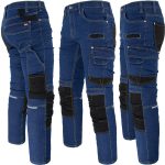 Radne traper hlače rastezljive JEANS STRETCH BLUE