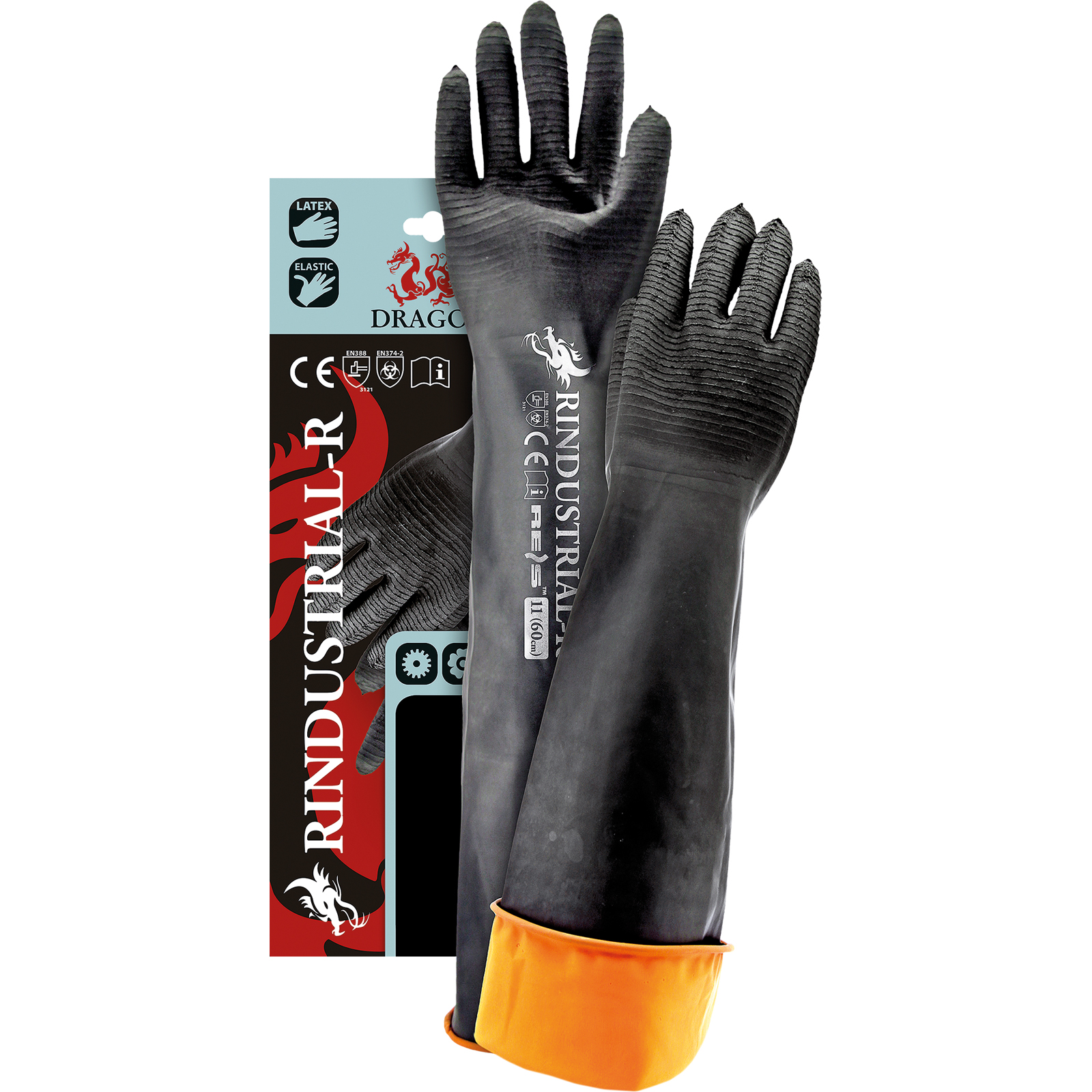 Gummihandschuhe INDUSTRY 60 cm Gummihandschuhe INDUSTRY 60 cm